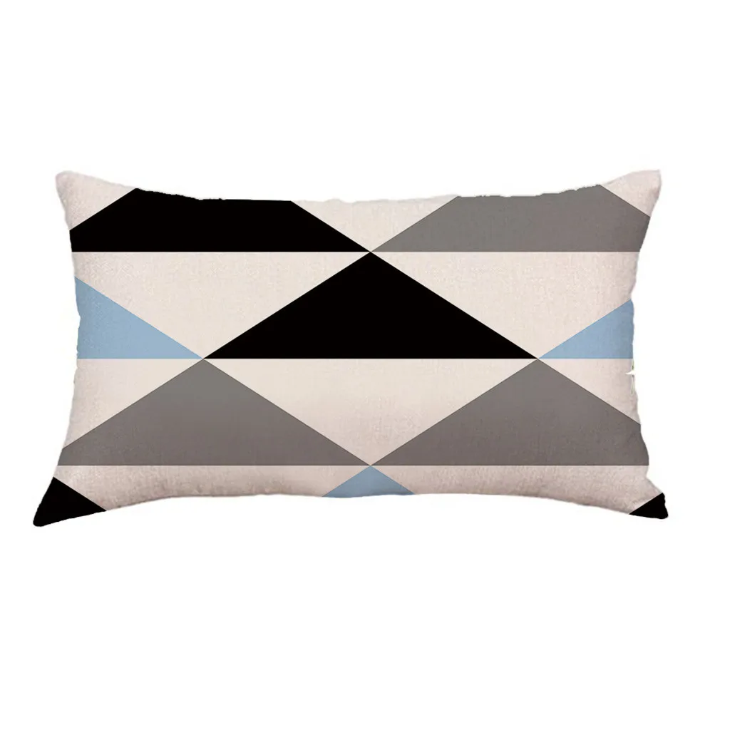 Gajjar разноцветный чехол для подушки с геометрическим узором наволочки с геометрическим принтом короткая плюшевая наволочка для дивана 30x50 см чехол для подушки