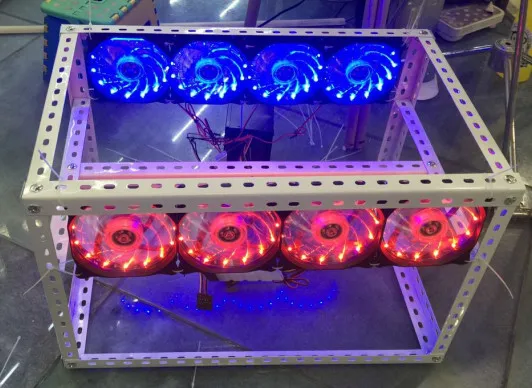  YUNHUI Mining industry sell The rack of Ethereum miner with four LED fans suitable for Ethereum min - 32801014788