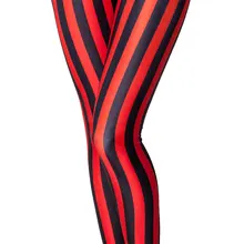Полосатые женские леггинсы в черно-красную полоску, модные леггинсы в Вертикальную Полоску, леггинсы из спандекса с принтом «Зебра»