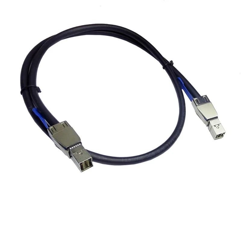 ФОТО Mini SAS HD 4X SFF-8644 to SFF-8644 External Copper Cable 12Gb/s High Density 1M