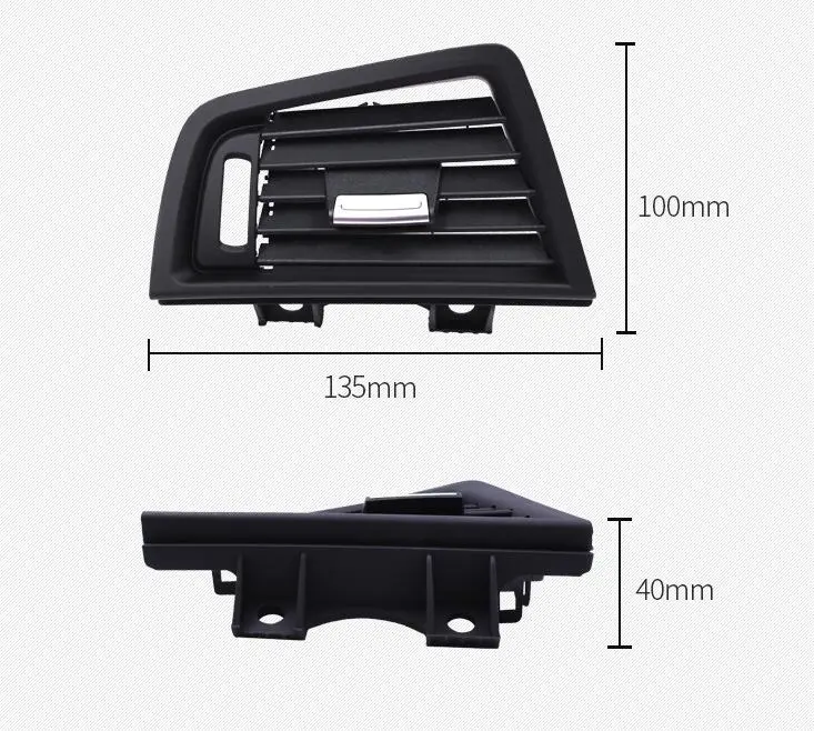 LHD левый руль фортепиано-черный центр Middl ветер кондиционер вентиляционное отверстие гриль розетка панель Хромированная Пластина для BMW 5 серии F10 F18