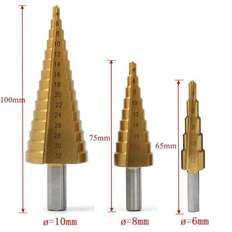 3 PCS4-12/20/32 mmHSS broca sulco linha de рошка de aço broca métrica espiral ranhura домино Ново cortador de домино