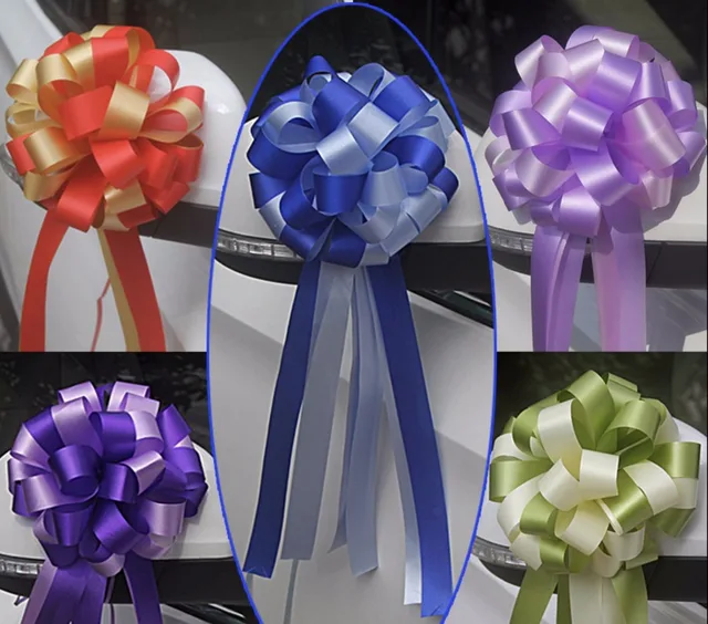 Beautiful Two Tone 3x110cm Large Pull Bow Ribbon Flowers For Gift