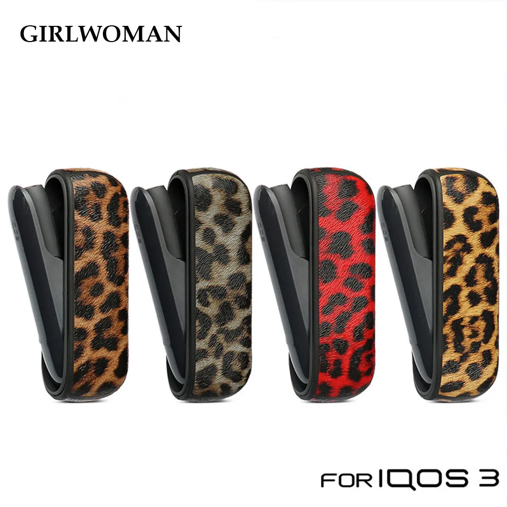 

GIRLWOMAM Leopard Print for IQOS 3.0 Case Protective Holder Cover Wallet Case IQOS 3 Leather Case