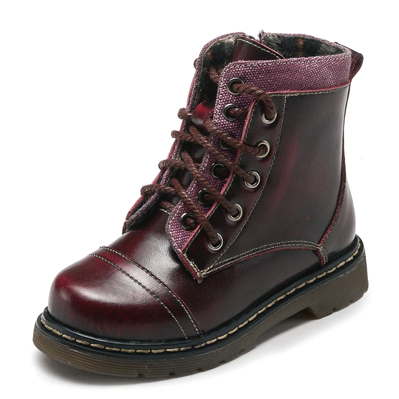 Hot Sale 2017 New Fashion Genuine Leather children warm