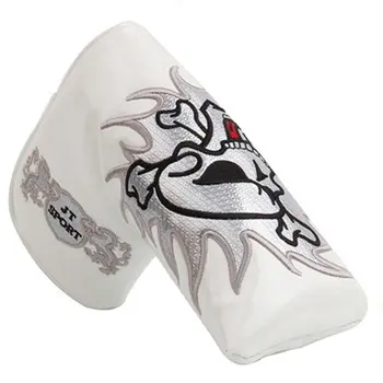 

High-end Embroidery Beautiful Skull PU Putter Set Black