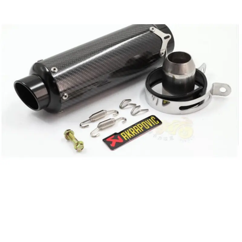 ID51mm escape akrapovic tubo escape moto CNC углеродистая выхлопная труба akrapovic