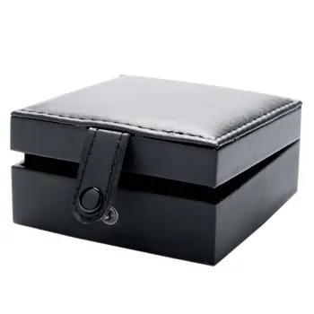 Luxury Organizer Black Leather Square Pocket Watch Box Foam Pad Inside Watches Gift Boxes for Men Womens Watch Jewelry Storage top leather watch box fashion pu black brand watch gift box hot sale watch storage boxes for men s luxury watch w025