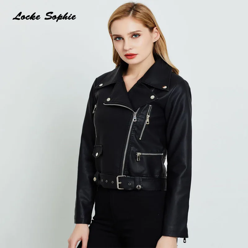Women's Plus size short jacket coats 2019 Autumn faux fur PU Leather zipper Splicing Small Jacket ladies Skinny locomotive coats