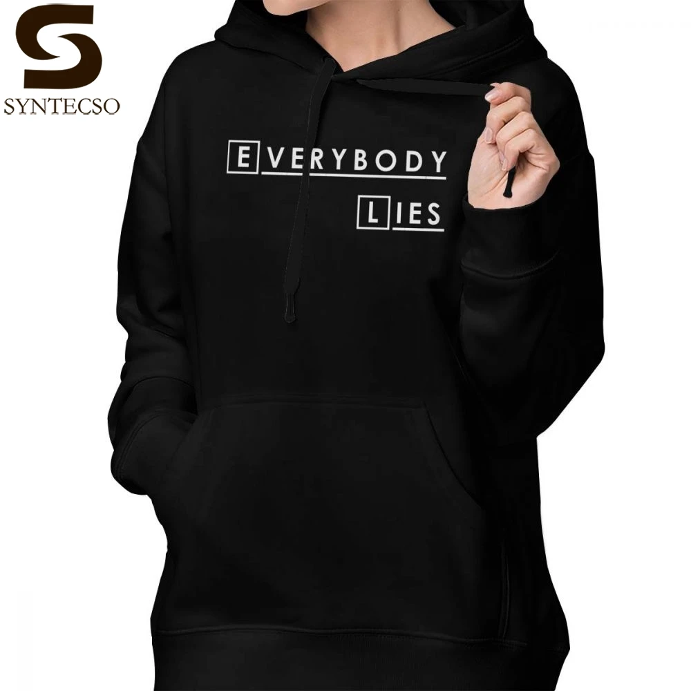 

Hashtag Hoodie House MD Everybody Lies Hugh Laurie Hoodies Over Sized Gray Hoodies Women Printed Long-sleeve Pullover Hoodie