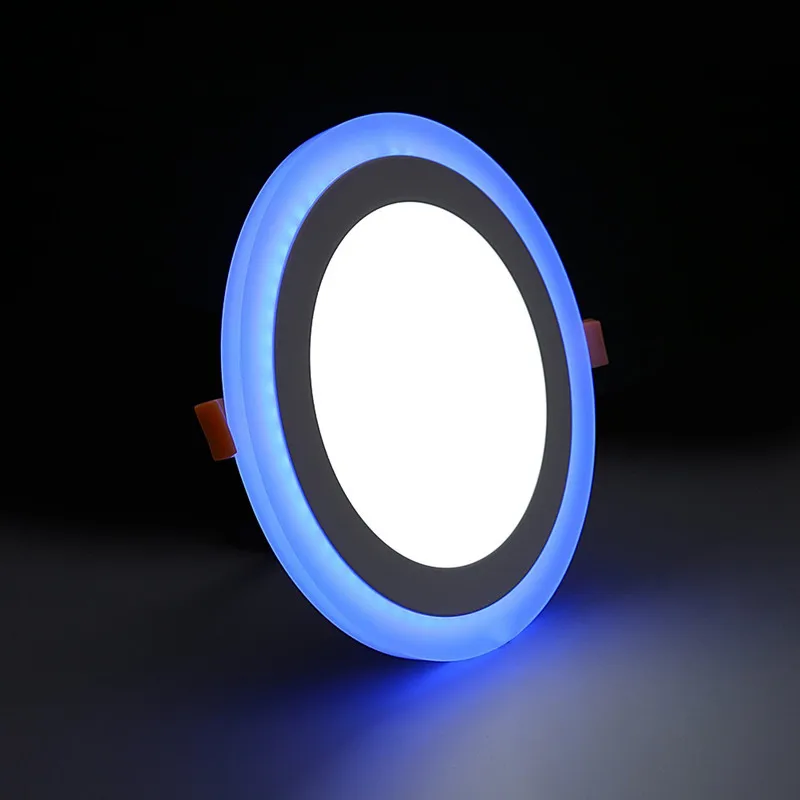 

Ultrathin Round Double Color White+Blue Led Can Lights For Ceiling Led Panel Lighting Led Downlight Fixture Retrofit 110V-240V