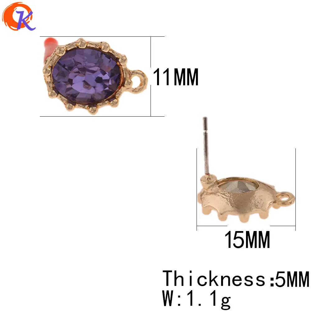 Cordial Дизайн 50 шт 11*15 мм ювелирные аксессуары/серьги-гвоздики с кристаллами/DIY Ювелирные изделия/Серьги изготовление/ручная работа/застежки для сережек