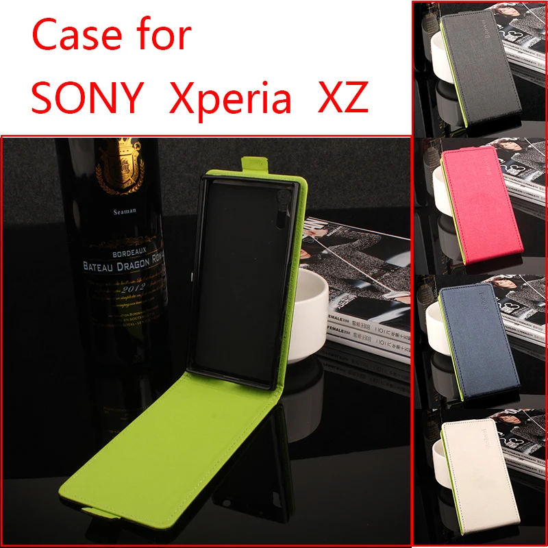 

For Sony Xperia XZ Phone Case Pure Color Up-down Open Vertical Flip Premium PU Leather Case Cover Factory Price