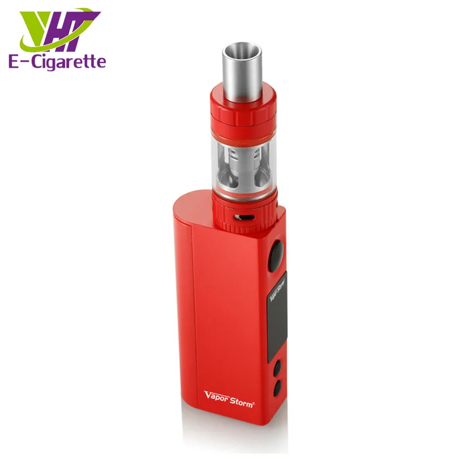 

Original Vapor Storm V80 TC 80W Kit EC II Tank Box Mod Kit Electronic Cigarette Kit Vape Kit 510 Thread 4.5mL Atomizer