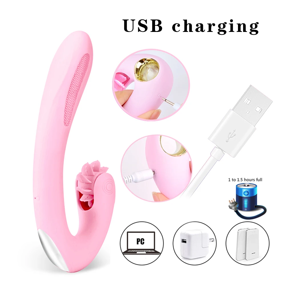 G-Spot Rabbit Anal Dildo Vibrator For Women Adult Sex Toys USB Rechargeable Clitoris Vagina Stimulator Female Masturbation Stick (1)