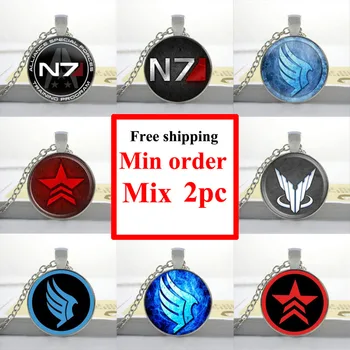 

2016 Glass Dome Pendant For Jewelry Mass Effect Necklace N7 Pendant Jewelry Picture Necklace HZ1