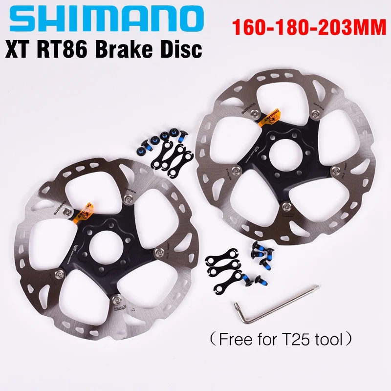 

SHIMANO XT RT86 160/180/203MM Brake Disc Rotor ICE-TECH system 6-Bolts Disc Rotors Mountain Bikes Parts