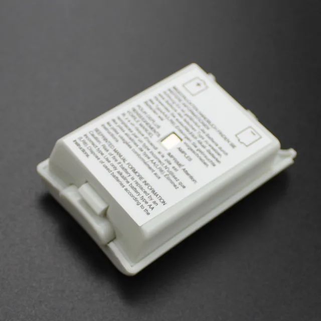 AA Battery Cover Door For Xbox 360 Wireless Controller Black White Color Back Case Shell Pack Kit For Xbox360 Gamepad Joystick white