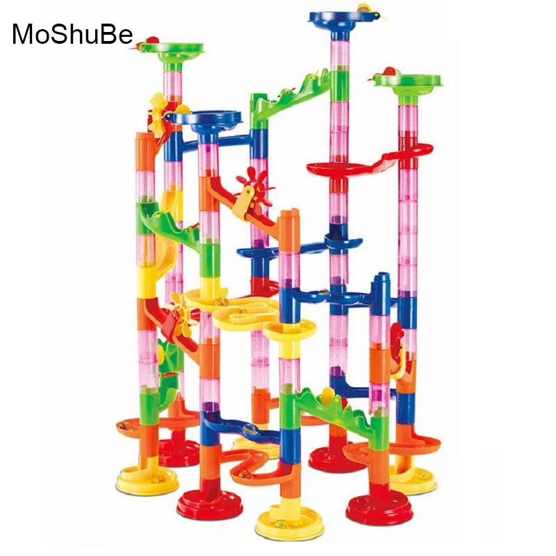 

High Quality 105PCS DIY Construction Marbles Race Run Maze Balls Track Building Blocks Children Gift Baby Child Educational Toy