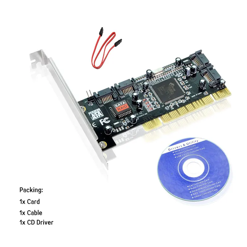 SATA добавить на карту pci express card 4 Порты и разъёмы с SIL 3114 Чипсет Совместимость PCI