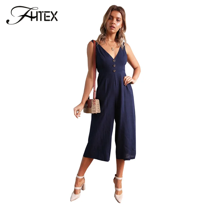 New Fashion Summer Fashion Overalls Women Strip O Neck
