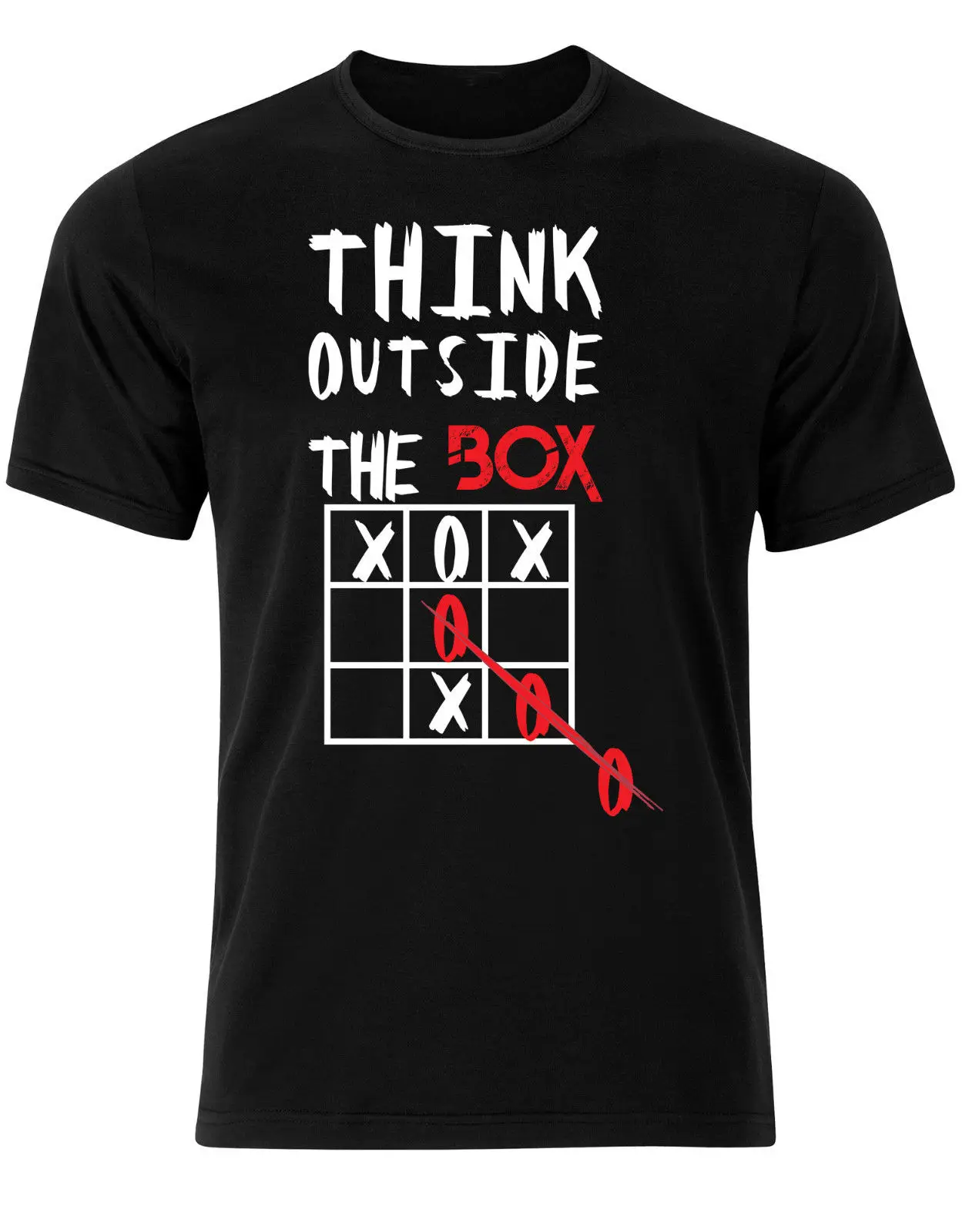Think Outside the Box забавная Мужская футболка Топ AJ52 Летняя мужская модная удобная