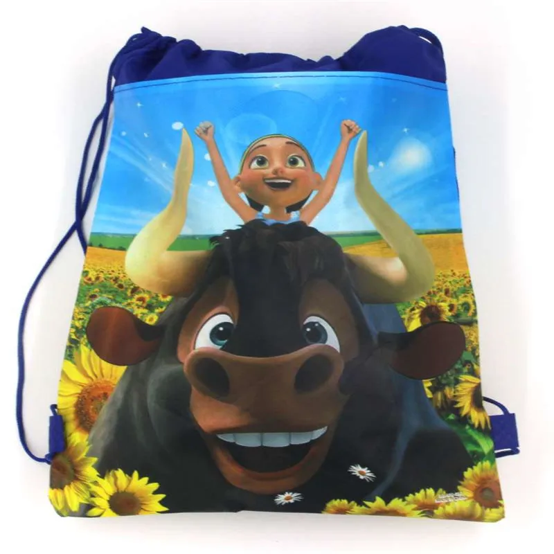 

1Pcs Ferdinand 34X27cm Drawstring Bags Child Favor Wedding Birthday Party Non-Woven Fabric Backpack Baby Shower Gift Bag Supply