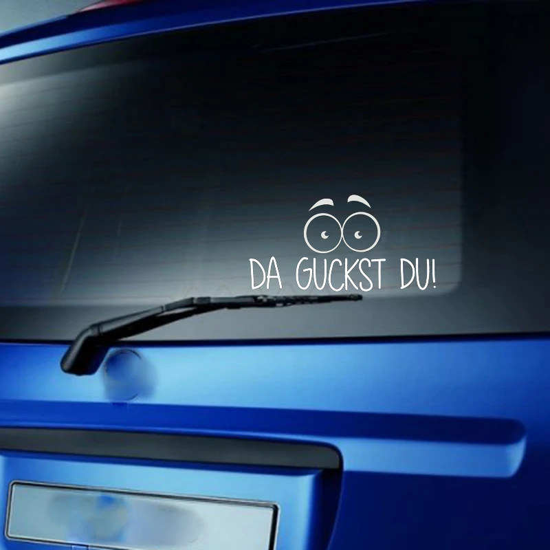 19.4*10cm Da Guckst Du! Augen Wundern Sticker Fun Fashion Personality Creative Classic Car Accessories Vinyl Decor Decals