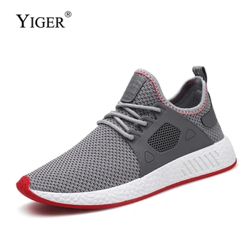 

YIGER New Men casual sneakers man leisure shoes big size male running shoes mesh men's sports sneakers 0322