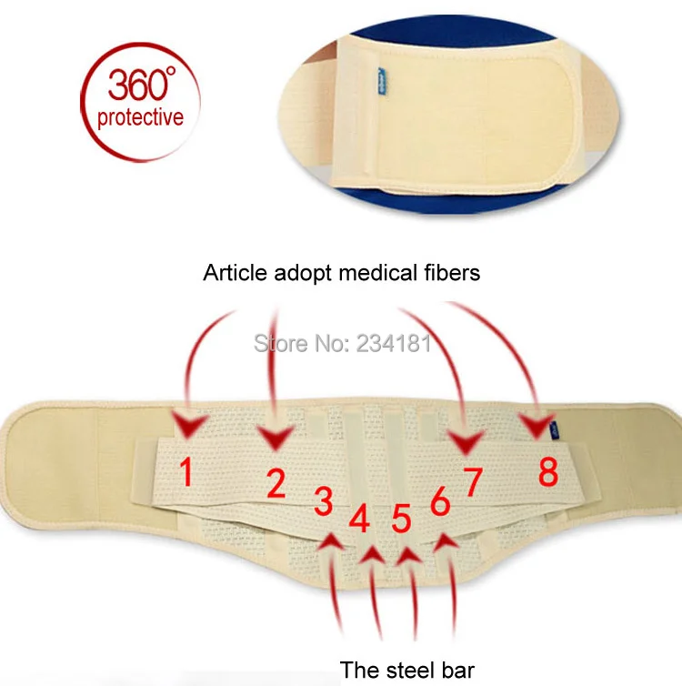 Поддержка талии пояс медицинский пояс поясничной поддержки поясничной грыжи диска Исправить талии, Чтобы защитить талии