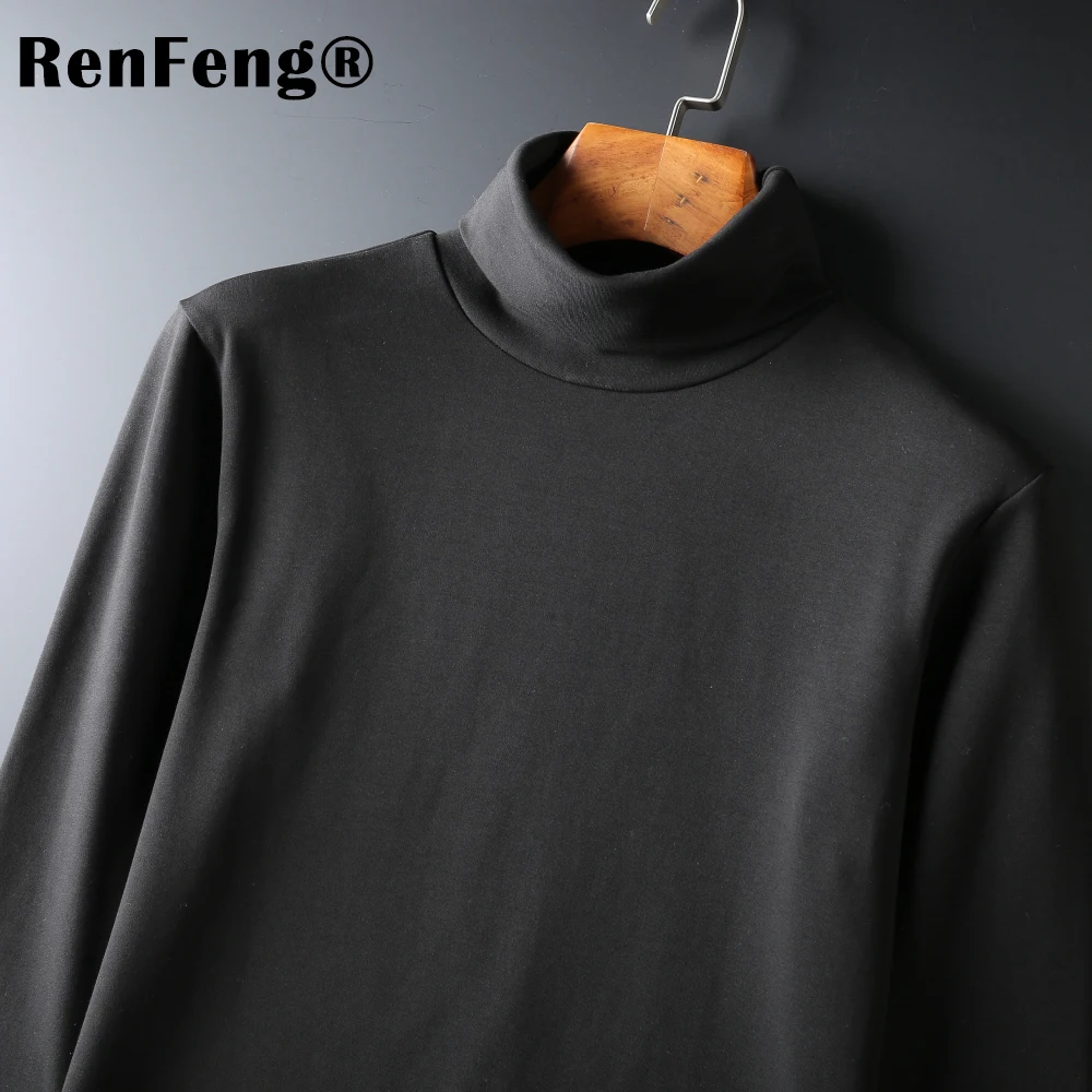 Sweater thicken Men 2018 Male Brand Casual Slim T shirts Man Pullover Men Knitwear Double collar Turtleneck Men's Underwear XXX (6)