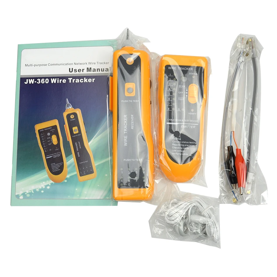 

JW360 New Network Wire Cable Tracker Line Tester With Bag Tone Generator Amplifier Probe LAN Line Finder Network Tools