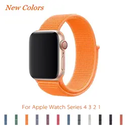 Спортивная петля ремешок для Apple watch Band 38 мм 42 мм iwatch 4 band 44 мм 40 мм нейлоновый ремешок для часов Correa Браслет Apple Watch 4 3 21