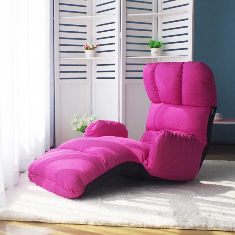 Foldable Chaise Lounge Chair 6 Color Adjustable Recliner Living Room Furniture Japanese Style Daybed Sleeper Sofa Armchair