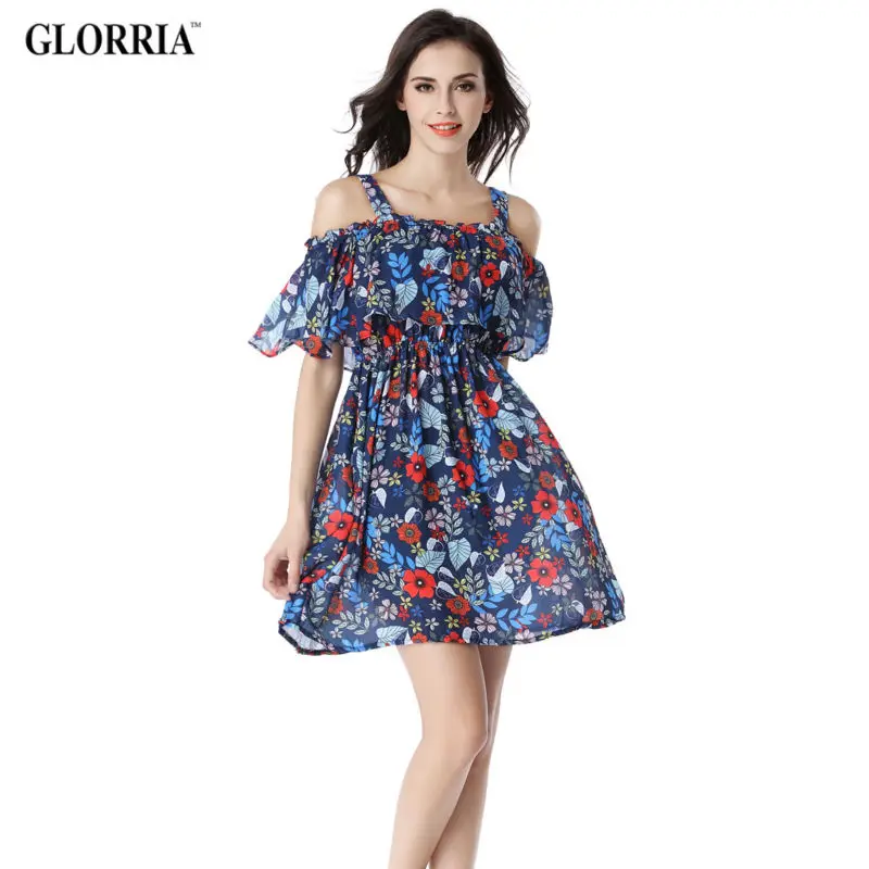 Buy Cheap Glorria 2017 Summer Women Suspender Tunic Ruffled Dress Hollow Out Spaghetti Strap Dresses Sexy Casual Fashion Beach Vestidos