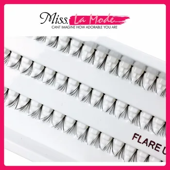 

4 Trays/lot 8mm individual eyelashes Planting Natural Looking 10 Hairs in One Cluster Short size Lashes