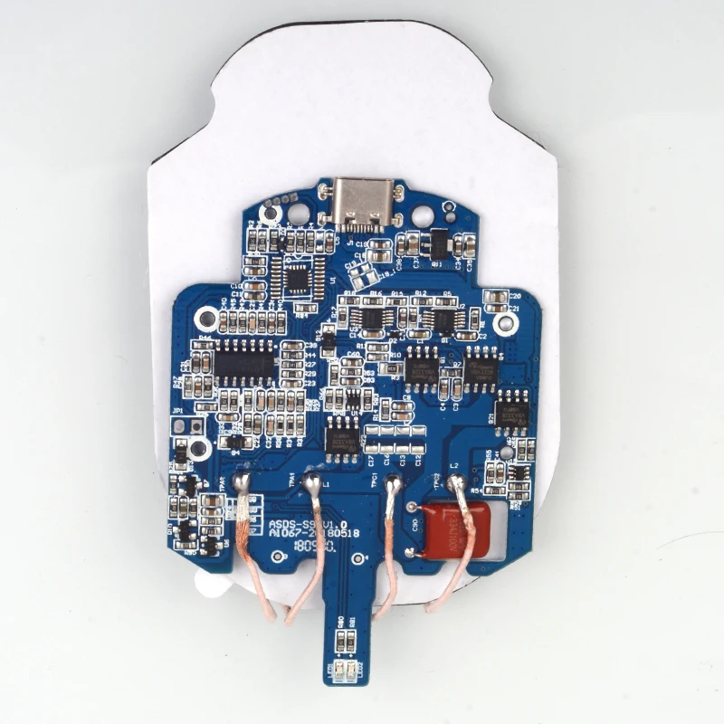 Qi Стандартный Беспроводной телефон Зарядное устройство монтажная панель для печатных плат с 2-катушки Беспроводной зарядки Тип-C зарядное Usb устройство с "сделай сам" для samsung смартфонов