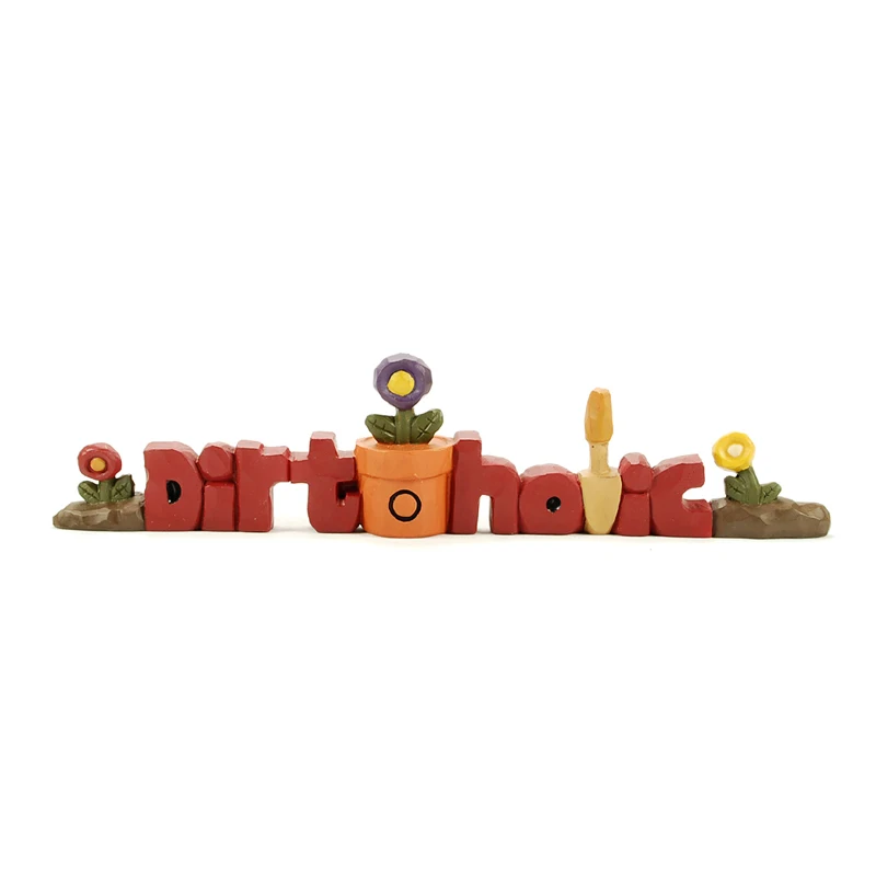

Countryside Zakka Succulent Plant Bonsai Artificial Resin and Creative Dirt O Horlic Letters Garden Decoration Vintage Decor