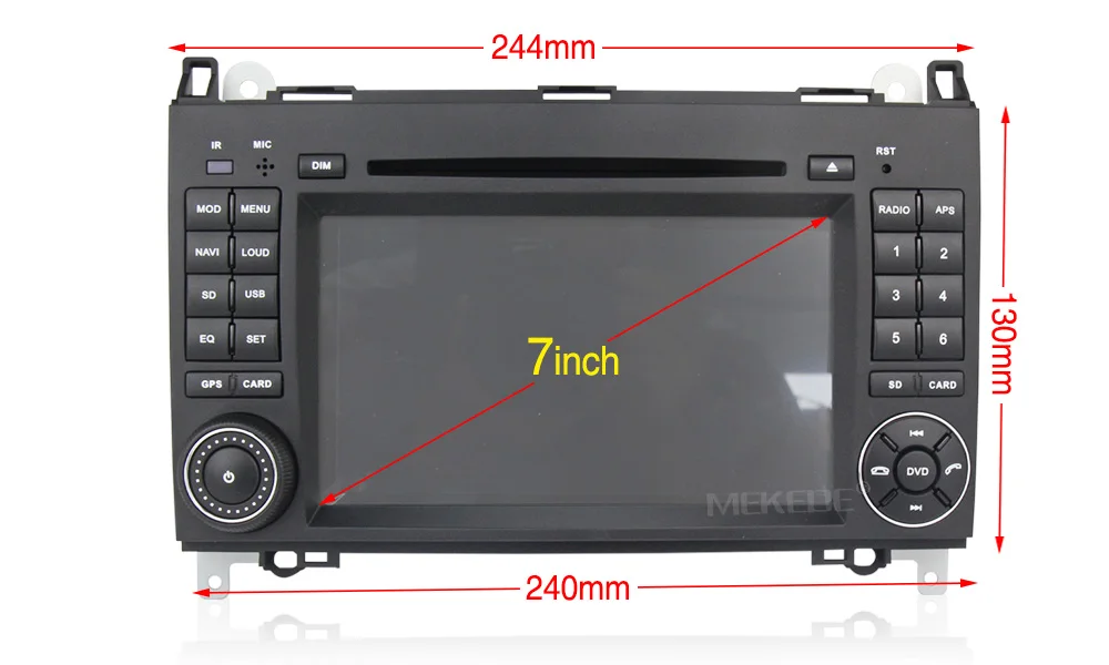 Android 9 для Mercedes/Benz/Sprinter/B200/b-класс/W245/W209 автомобильный dvd, gps, wifi, радио, BT, рулевое колесо, Canbus, 16g карта, микрофон