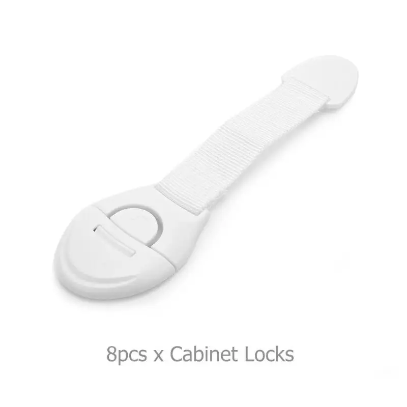 8 قطعة الأطفال سلامة أقفال خزانة متعددة الوظائف خزانة الباب درج الأشرطة الطفل الأمن حماية الثلاجة خزانة قفل