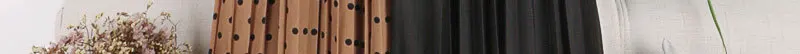 2019 Демисезонный женские с высокой талией до середины икры горошек лоскутное асимметричный подол длинные плиссированные юбки Харадзюку