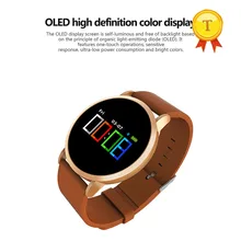 Круглый Bluetooth 4,0 спортивный умный Браслет Шагомер фитнес-трекер Smartband напоминание о звонках для Android iOS