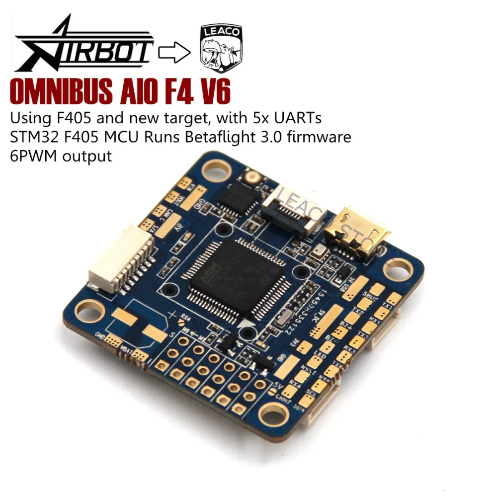 OMNIBUS AIO F4 V6 Flight Control - 5xUARTs using F4 MCU controls OSD over SPI bus For quadcopter drone OMNIBUS AIO F4 V6 Flight Control - 5xUARTs using F4 MCU controls OSD over SPI bus For quadcopter drone