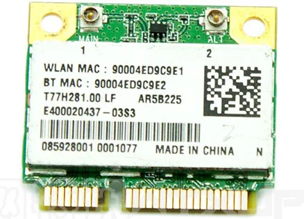 WTXUP для Atheros AR5B225 AR9485 150 Мбит/с мини PCi Express WiFi адаптер с AR3012 Bluetooth 4 0 Windows XP/7/8/Linux|mini pci