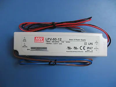 

MeanWell LED Power supply LPV-60-12 UL Component Waterproof 60W Driver Transform