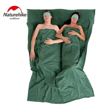 Naturehike Double Envelope Sleeping Bag Liner Cotton Ultralight Portable Camping Travel 2 Person Summer Sleeping Bag 160*220cm