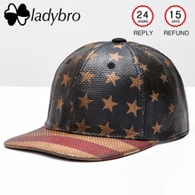 Ladybro брендовая качественная женская шляпа флаг переплетенная кепка мужская кожаная кепка летняя уличная печать бейсболка с надписью хип хоп кепка Женская