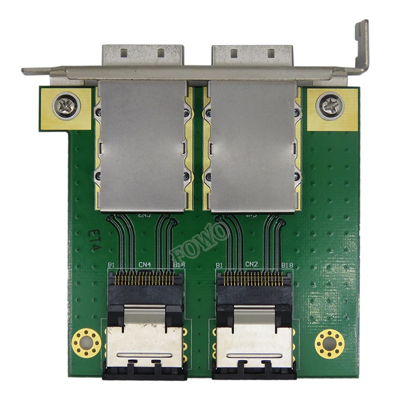 2 ports Internal SFF8087 Mini SAS 36Pin to 2 ports External SFF8088 Mini SAS 26Pin with PCI