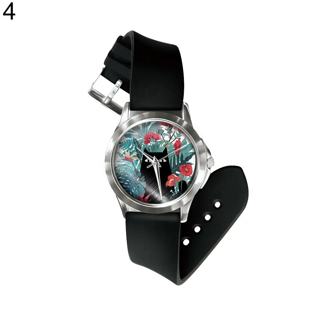 

New Fantastic Cartoon Cat Monster Dial Print Unisex Analog Quartz Wrist Watch Gift horloge dames