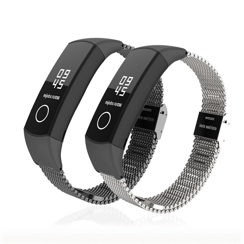  Mijobs Milanese Metal Strap for Huawei Honor Band 4 Strap Smart Accessories Stainless Steel Wristba - 32993999248